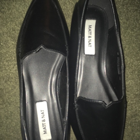 Unworn Matt & Nat Vegan Black Shanti Flats W 7/38 - Picture 4 of 8